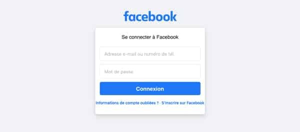 connexion facebook